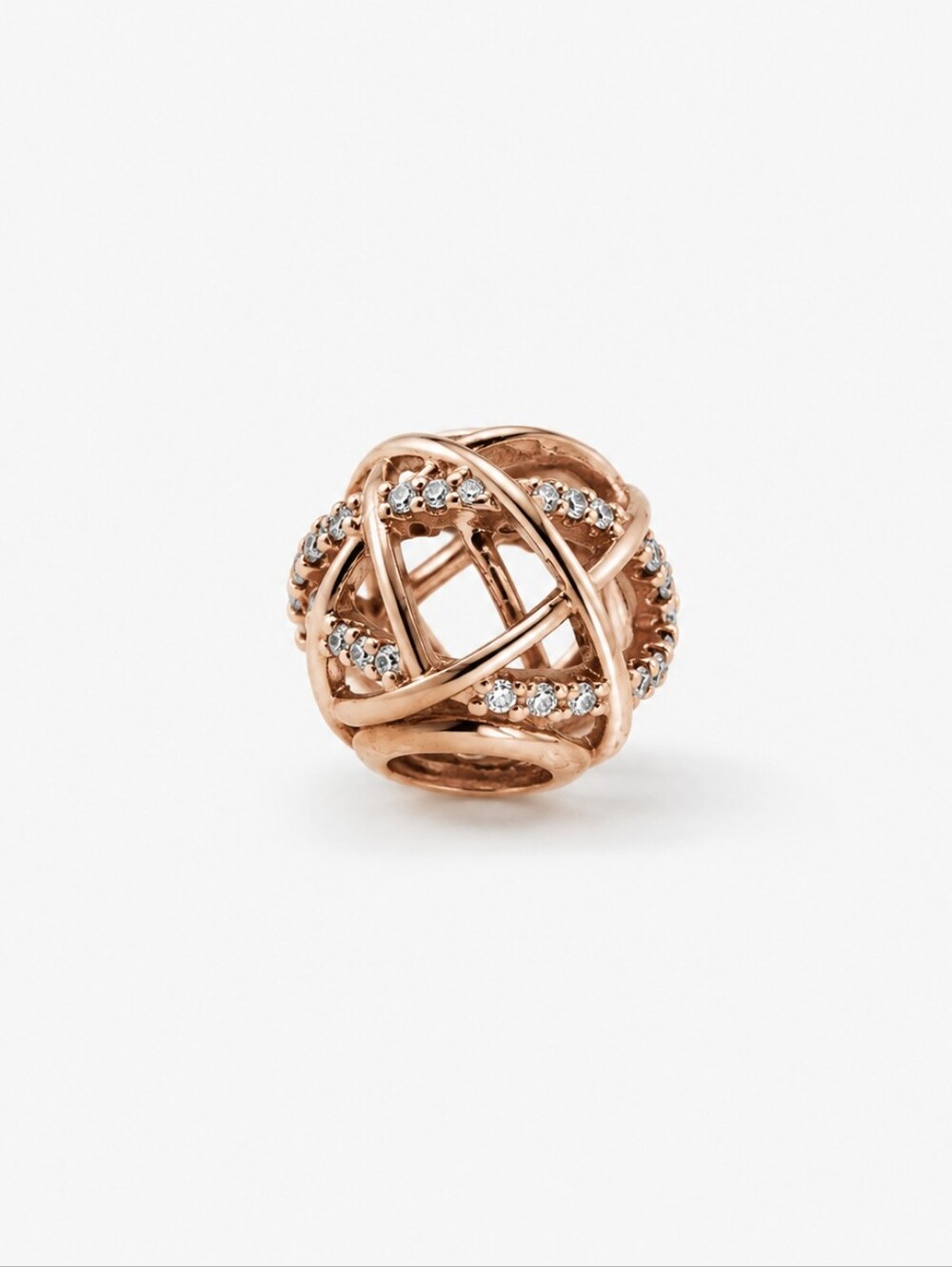 Retired Pandora Rose Galaxy Openwork Charm 781388CZ Clear CZ with box